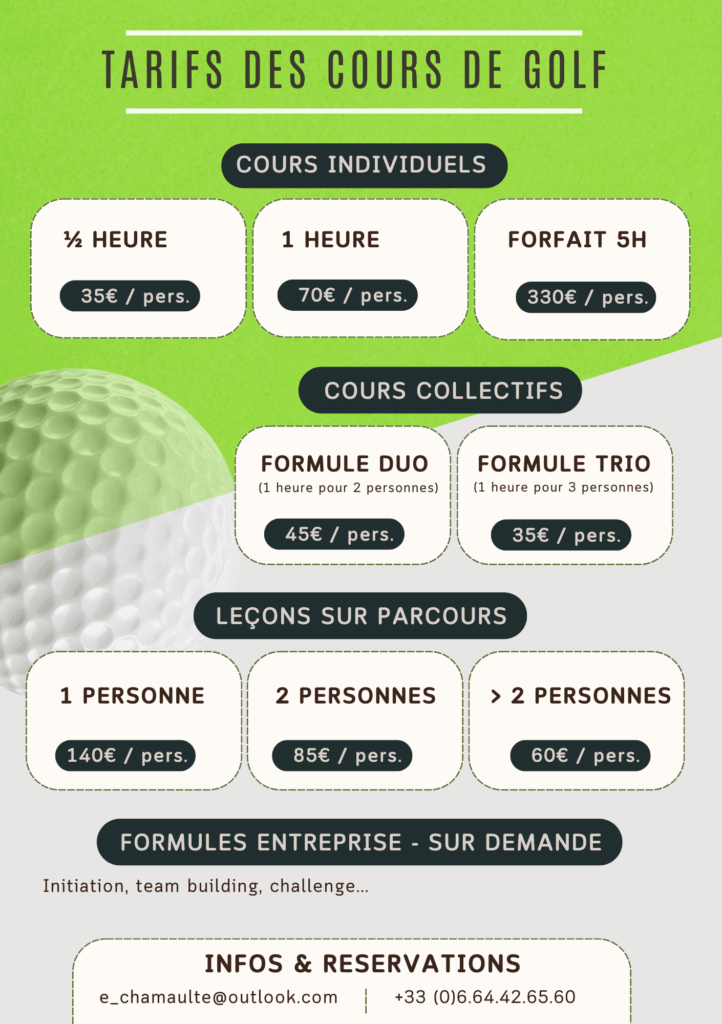 Flyer Emilien Chamaulte verso tarifs 2026